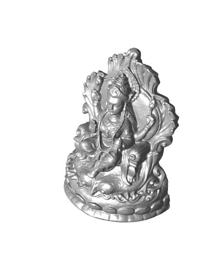 Lakshmi on a Lotus Throne 3d model