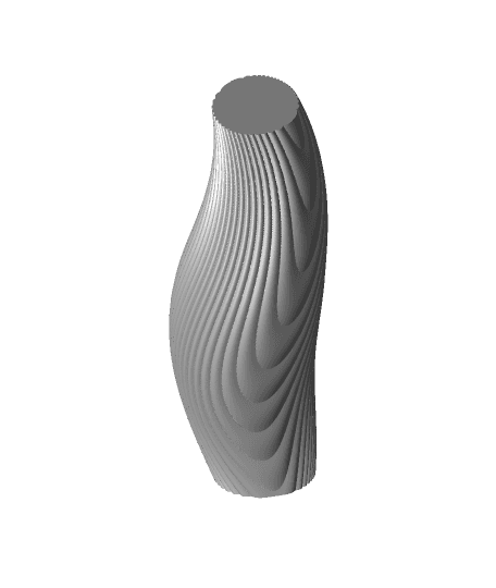Simple Swirl Vase by 3dprintbunny full viewable 3d model