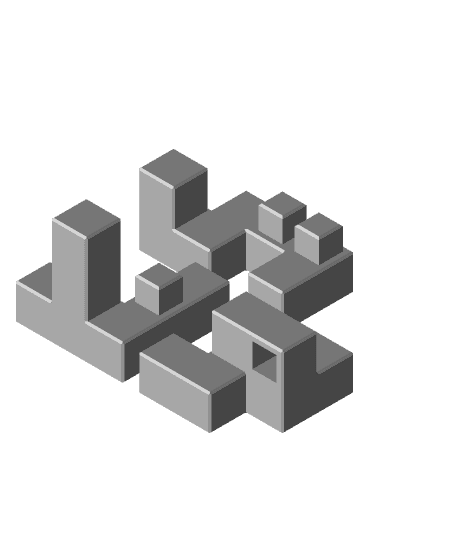 Puzzlecad version of dgontier’s Interlocking Puzzle Cube #2 3d model
