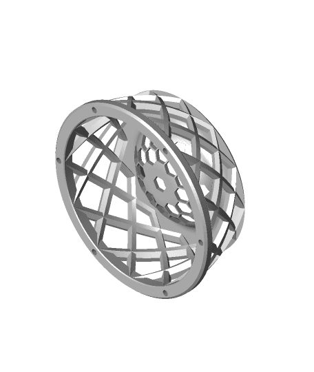 #3DPNSpeakerCover - Hex Inspired Cage 3d model