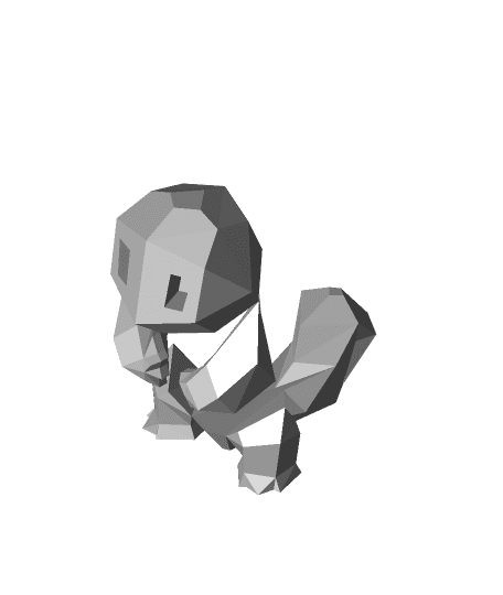 low-poly squirtle-mutil&dual extrusion 3d model