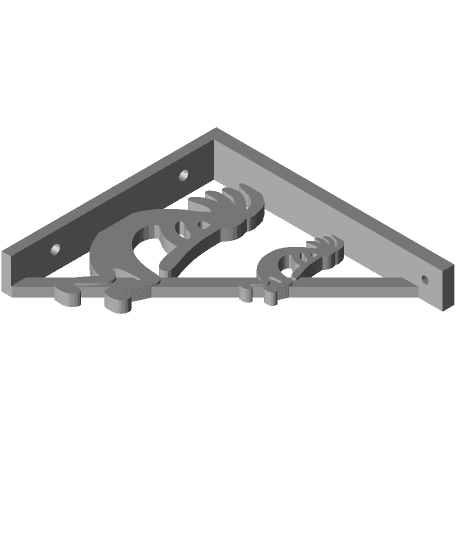 Kokopelli Shelf Bracket by BB_TECH full viewable 3d model