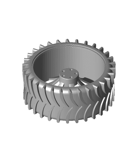 Tractor tire by Anonym full viewable 3d model