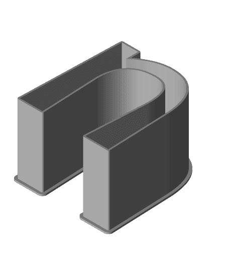 LATIN SMALL LETTER N, nestable box (v1) 3d model