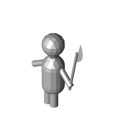 man with axe 3d model