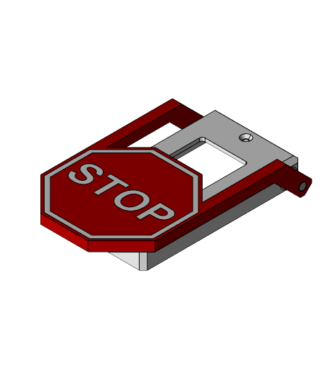 Stop Sign Saw Switch 3d model
