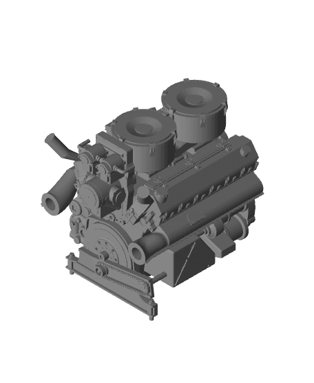 V8 TIGER ENGINE MODEL 3d model