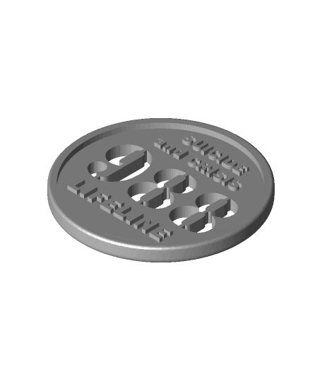 988 Lifeline Coin 3d model