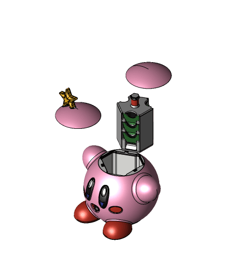 Kirby Switch Cartridge Holder - Cute Nintendo Figure! by MandicReally full viewable 3d model