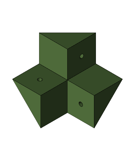 Corner brackets for simple square corner 3d model