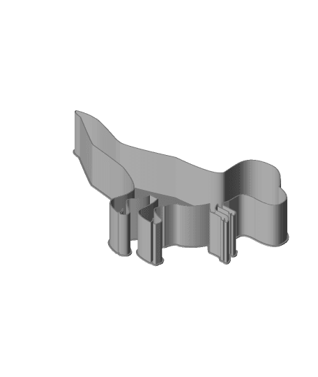 Dinosaur Icon 006B, nestable box (v2) 3d model