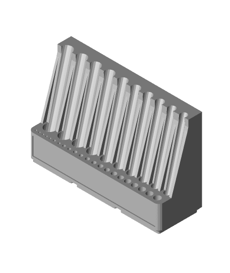 Gridfinity 3x1 vertical drill bit holderv2.stl by the.d.i.y.tinkerer full viewable 3d model