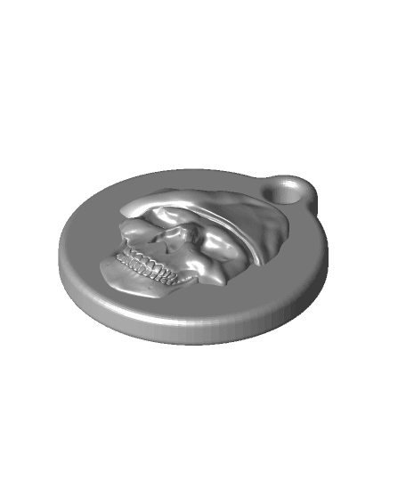 Skull Soldier Keychain 3d model