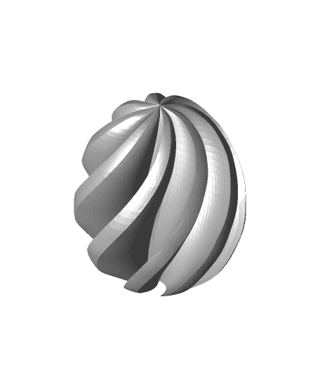Egg Swirl Ornament by Oddity3d full viewable 3d model