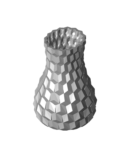Honeycomb Vase with thicker sidewalls (stretched 150% in height) by ccatlett1984 full viewable 3d model