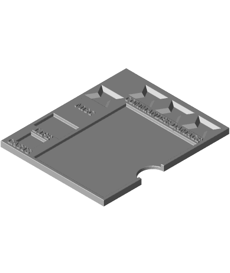 edh tray large text 3d model