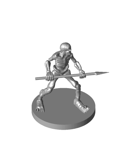 Skeleton with a Spear 3d model