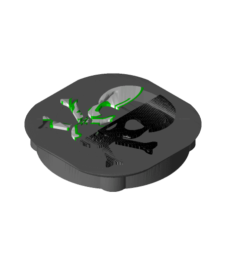Ant Trap Feeder for Poison with Skull Symbol by jarnMod full viewable 3d model