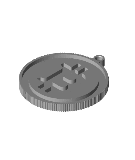 Bitcoin Keychain 3d model