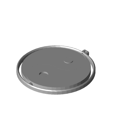 Yin yang spinny key ring 3d model