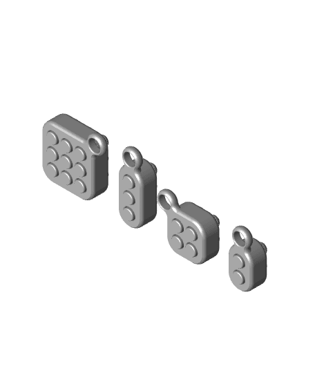 Keychain Pop Fidget (Multi-material design) 3d model