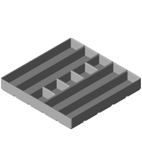 Gridfinity Modified 5x5x30-20 by yellow.bad.boy full viewable 3d model
