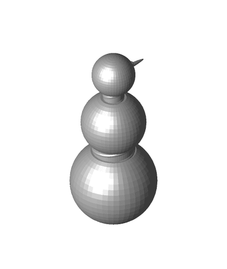 Snowman Remix of Scalable Round Screw-Top Box 3d model