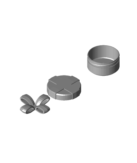 Christmas Remix of Scalable Round Screw-Top Box 3d model