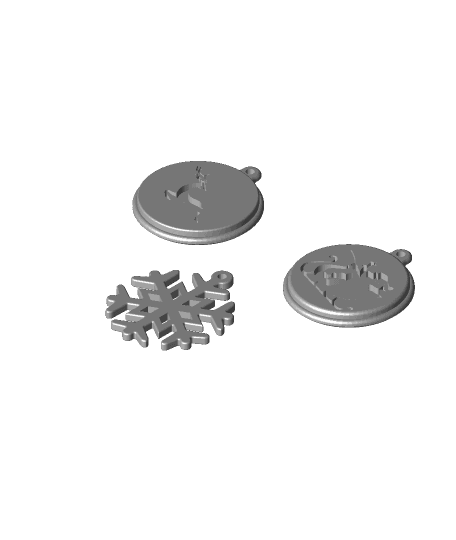 Christmas Ornaments or Keychains by mac_987 full viewable 3d model