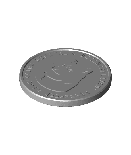 Dogecoin (2 sided and split in half) by ThinAir3D full viewable 3d model