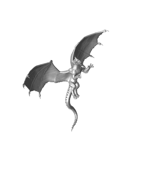 Blue Dragon Young Flying 3d model