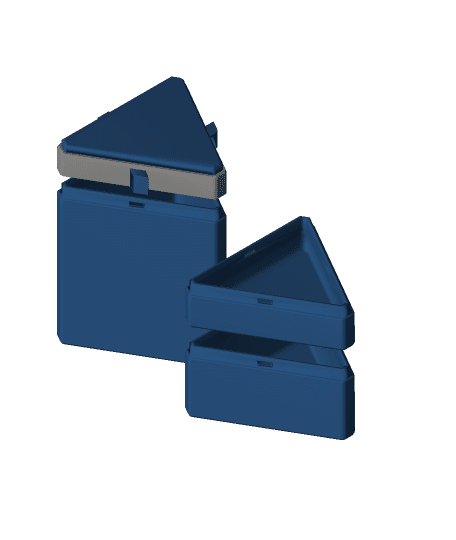 Twist Lock Trick Box (Triangle) by 3DPrinty full viewable 3d model