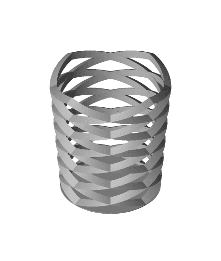 Spiral Cup Office Organizer 3d model