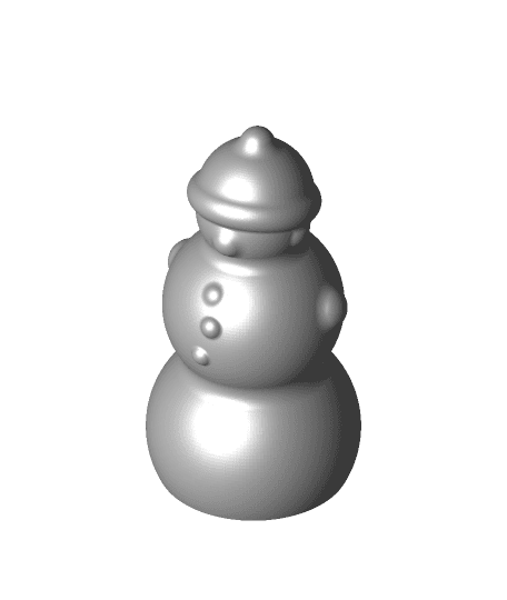 Cute snowman by asciencepotato full viewable 3d model