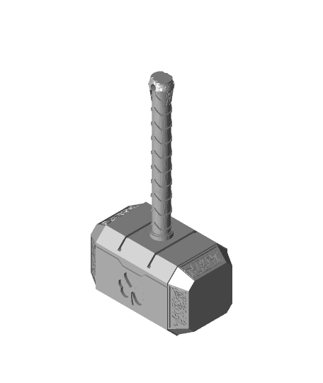 Lucky remix of Thor's Hammer Mk.II Keychain 3d model