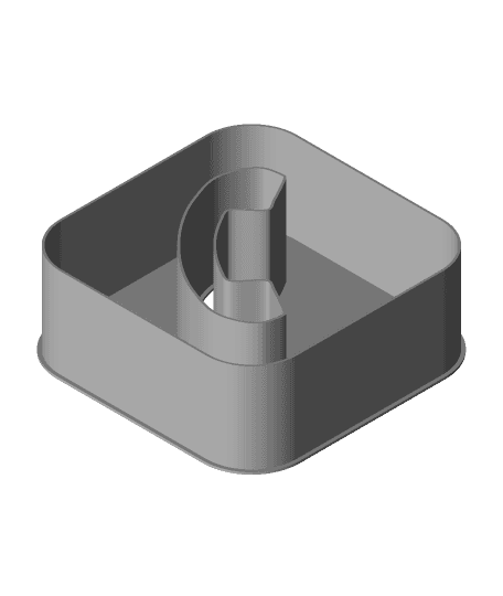 Square with a Phone Handset, nestable box (v1) 3d model