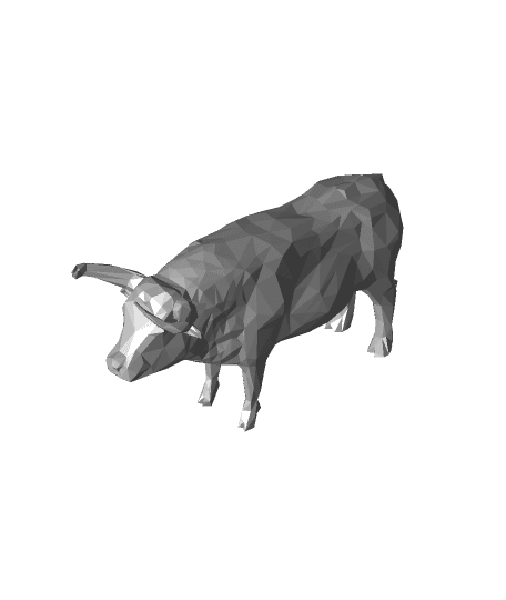 Low Poly Cow by Mandalorian full viewable 3d model