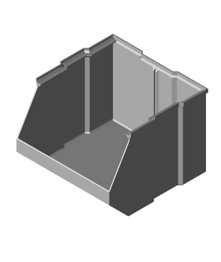 stackable bins - parametric 3d model