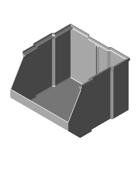 stackable bins - parametric 3d model