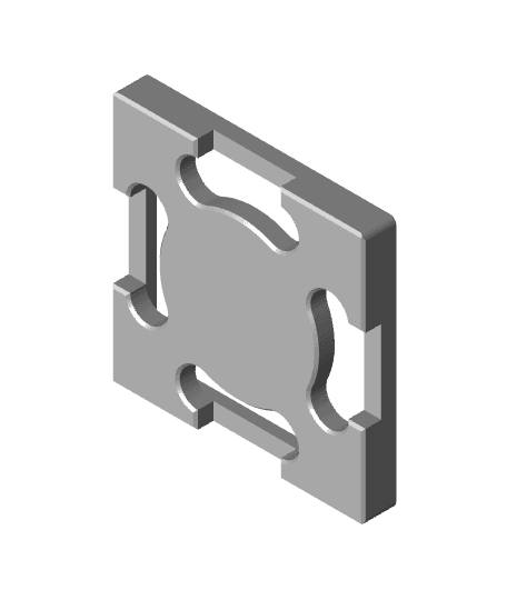 Low-Profile Gridfinity Modular Base (Overhang) 3d model