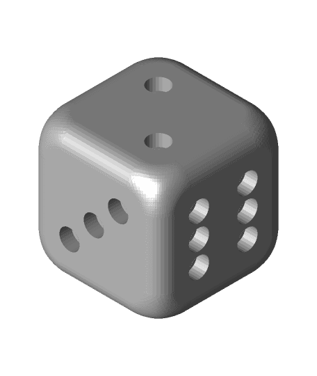 traditional dice 3d model