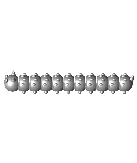Fidget Caterpillar by 3dprintbunny full viewable 3d model
