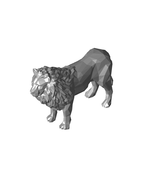 Low Poly Lion 3d model