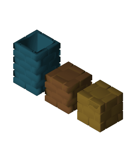 Brick Block Box (OpenSCAD) by 3DPrinty full viewable 3d model