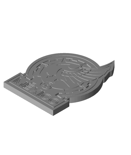 Mexico national football team coaster or plaque by DaddyWazzy_TheCreator full viewable 3d model