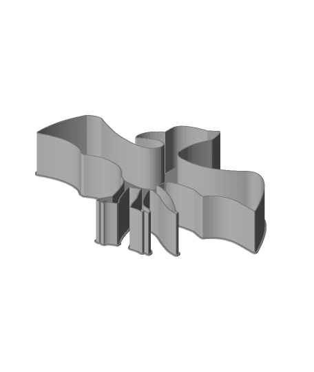 Dinosaur Icon 006E, nestable box (v2) 3d model