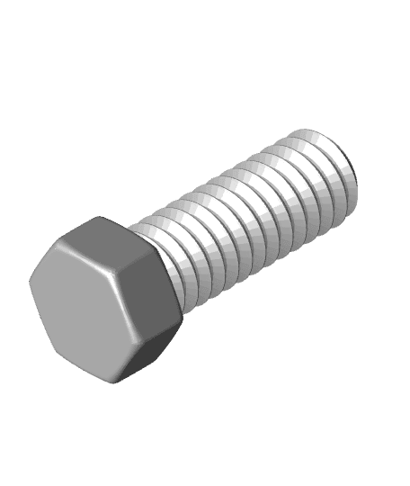 Reinforced bolt and nut by pyukio.py full viewable 3d model