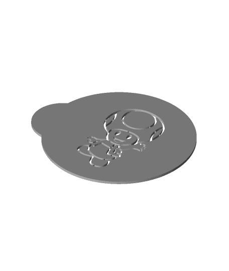 Toad Coffee Stencil 3d model