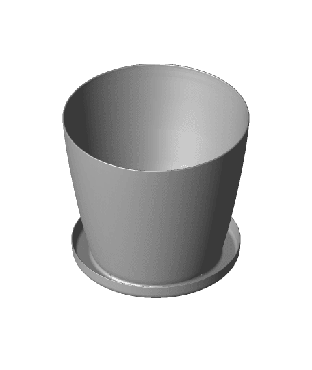 POT WITH INCORPORATED SAUCER (SCALABLE SIZE) by DiegoPastrana full viewable 3d model