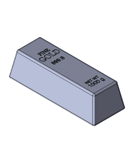 Gold Brick by Nisarg Doshi full viewable 3d model